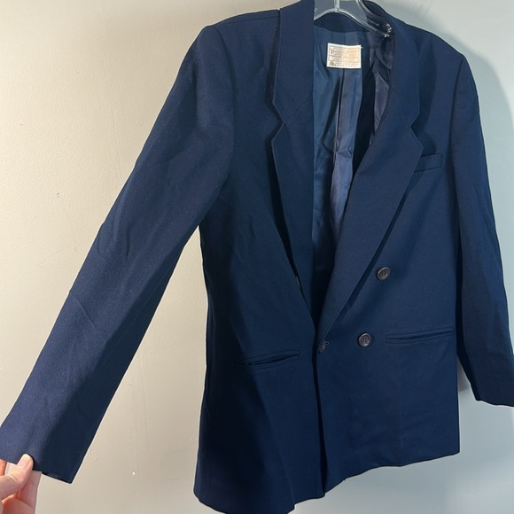 Pendleton Vintage 100% Wool Double Breasted Navy Blazer Size 12 Menswear - Picture 5 of 14